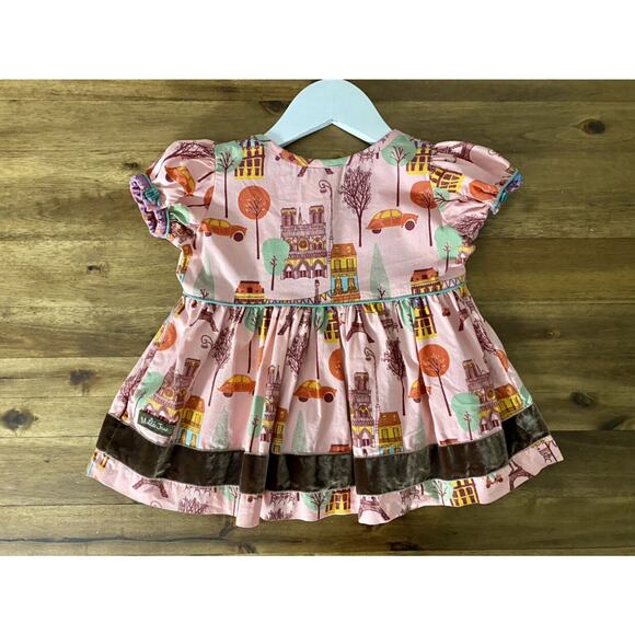 Matilda Jane Secret Fields Bon Vivant Peasant Pink Brown Short Sleeve Top 2 - Picture 4 of 6